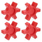 4pcs L099/L100 Jaw Coupling Insert, Urethane Flexible Solid Type Center Insert for L-Jaw Couplings, Red