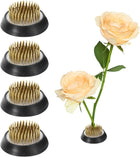 4pcs Flower Frog, Round Brass Floral Frogs, Flower Arranger Fixed Tool Pin Frog for Flower Arrangement Vase, Fixation and Decoration (Gold, 1.8inch)