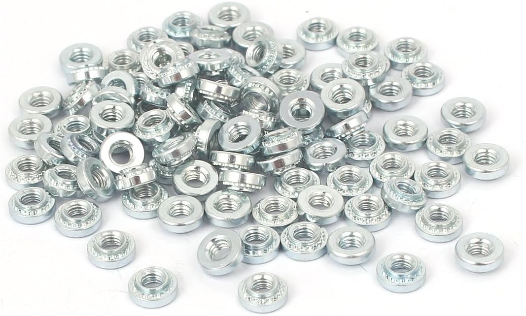 S-M3-1 Carbon Steel Self Clinching Rivet Nut Fastener 100pcs for 1.0mm Thin Plates