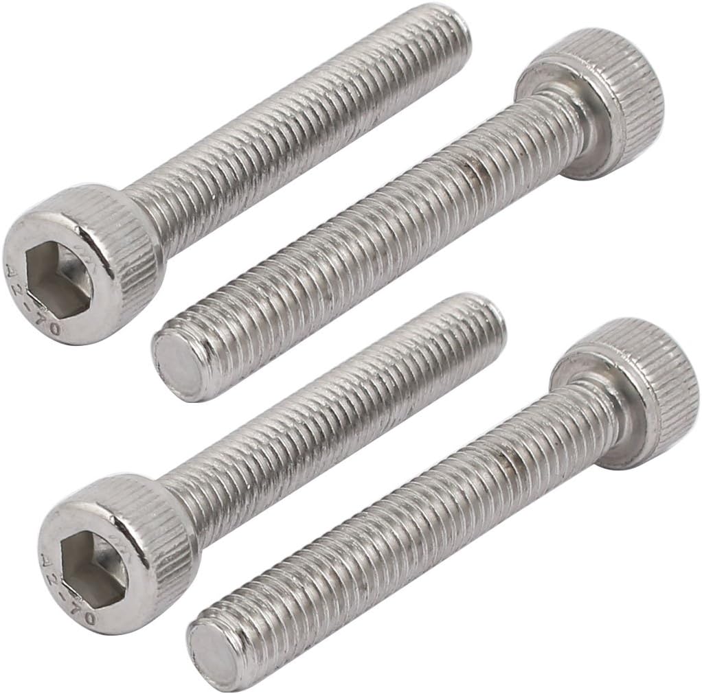 M6x40mm 304 Stainless Steel Left Hand Thread Hex Socket Cap Screw Fastener 4pcs