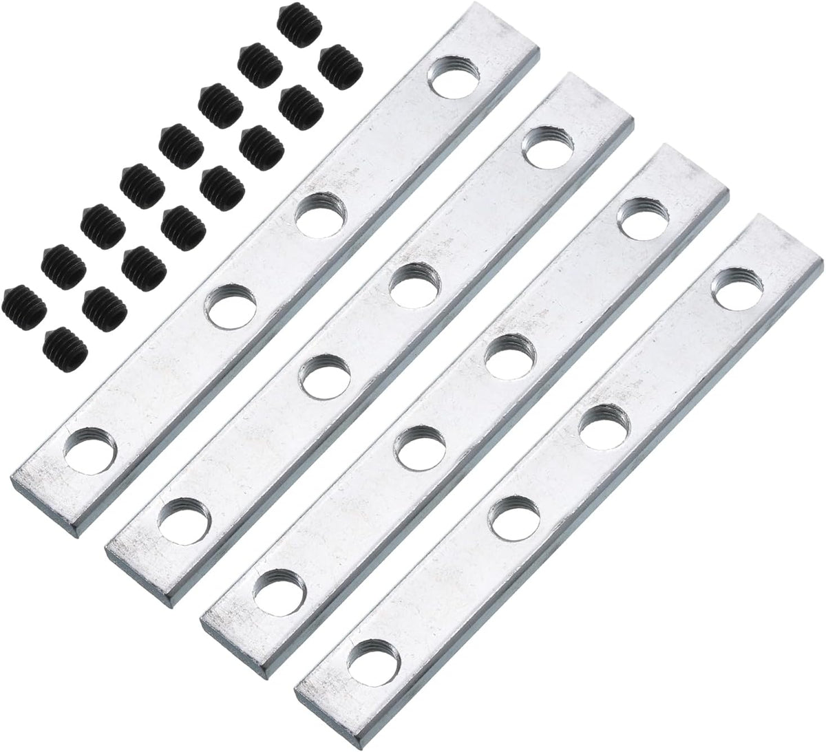 Straight Line Connector, 4Pcs 4inch Inside Joint Brackets with M8 Screws for 4040 Series Aluminum Extrusion Profile T Slot 8mm (Silver)