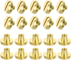 10Sets Brass Chicago Screw Fasteners, 5mm Concave Screw Back Binding Post Nail Stud Rivets Fastener for DIY Leathercraft