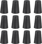 12 Pcs Silicone Rubber Tapered Plug, 12mm to 17mm High-Temperature Solid Rubber Stoppers Silicone Plugs for Hole Plugs, Spraying, Coating, Painting Protection, Black, 25mm
