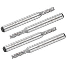 4pcs HSS-AL 5/32" Cutting Dia 1/4" Shank 4 Flutes End Mill Milling Cutter Router Bits Upcut Spiral Milling Cutter Tool for Wood PVC MDF Engraving