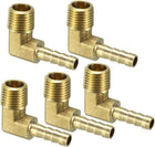 Brass Barb Hose Fitting 90 Degree Elbow 6mm Barbed x 1/4 PT Male Pipe Adapter Connector 5pcs