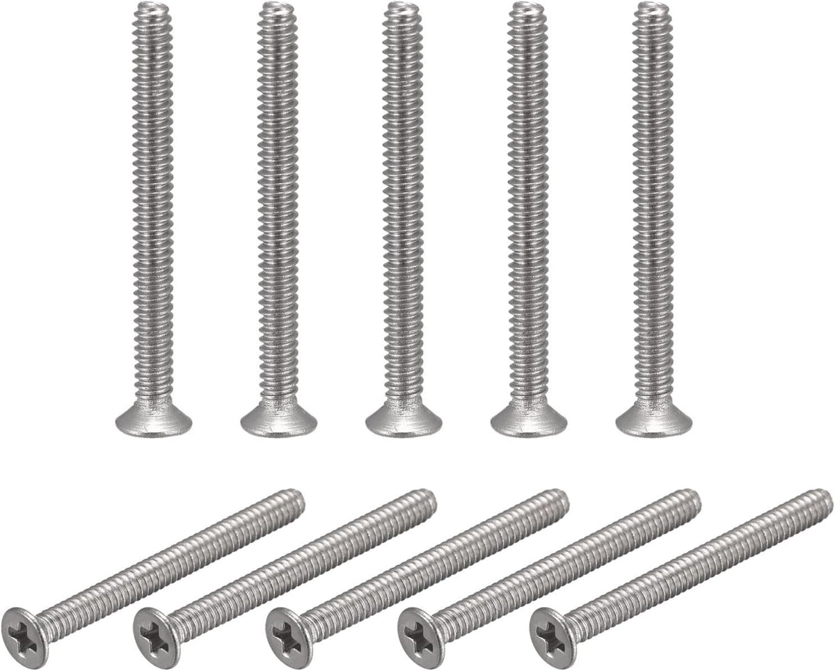 4#-40x1-1/4" Flat Head Machine Screws Phillips 304 Stainless Steel Bolts 100pcs