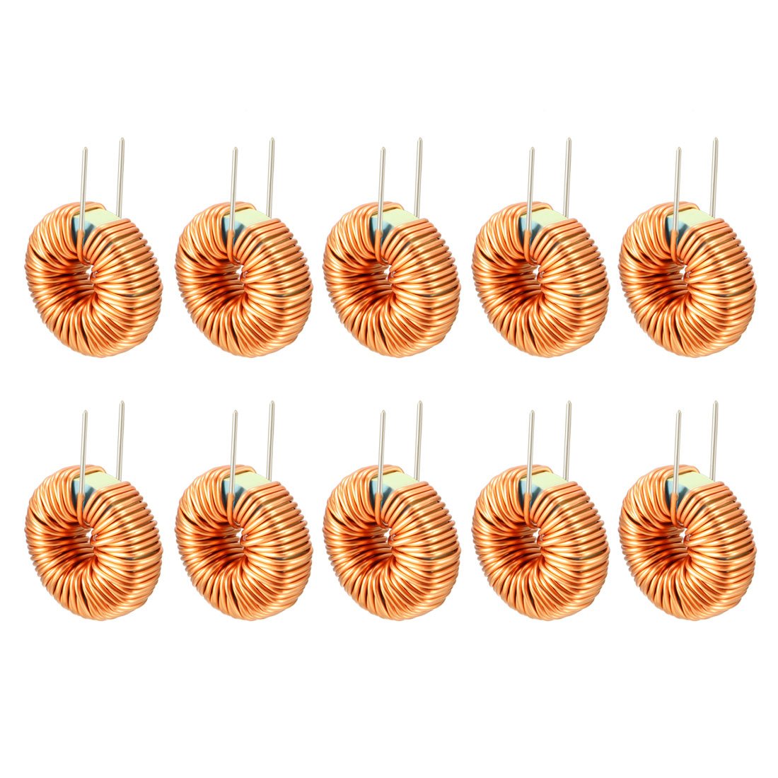10Pcs Vertical Toroid Magnetic Inductor Monolayer Wire Wind Wound 220uH 5A Inductance Coil
