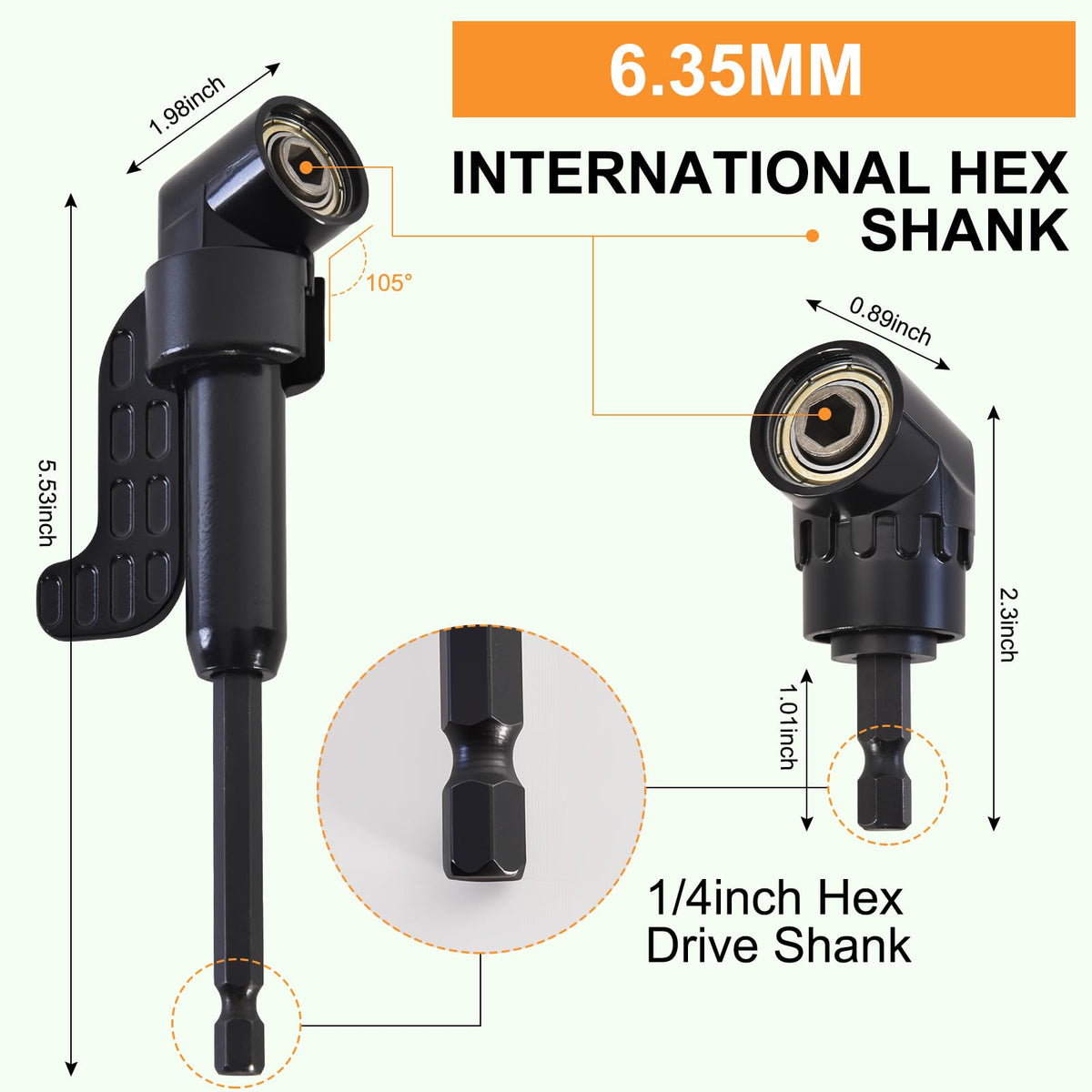 LinkMejor 17Pcs Bantuan Bit Pemecah Baling Baling Fleksibel, Adaptor 1/4" 3/8" 1/2"