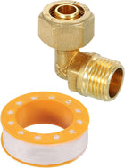 G1/2 Female to G1/2 Male Brass 90-Degree Elbow, Water Line Adapter, Faucet Mount Connector Installation for Tub Shower