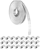 304 Stainless Steel Hose Clamps, Cut-To-Fit 39.4 ft Metal Strap + 24 Stronger Fasteners Kit, Adjustable Worm Gear Band Hose Clamps for DIY Intercooler Pipe Plumbing Tube Fuel Line