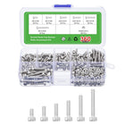 Hex Socket Bolts Kits (M3), 304 Stainless Steel Hex Socket Drive Screw, Silver Tone