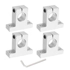 4pcs SK20 Aluminum Linear Rod Rail Shaft Support for 20mm Diameter Shaft, Linear Motion Rail Guides Mounting Bracket with Wrench for CNC Machine, 3D Printer, Automation Equipment