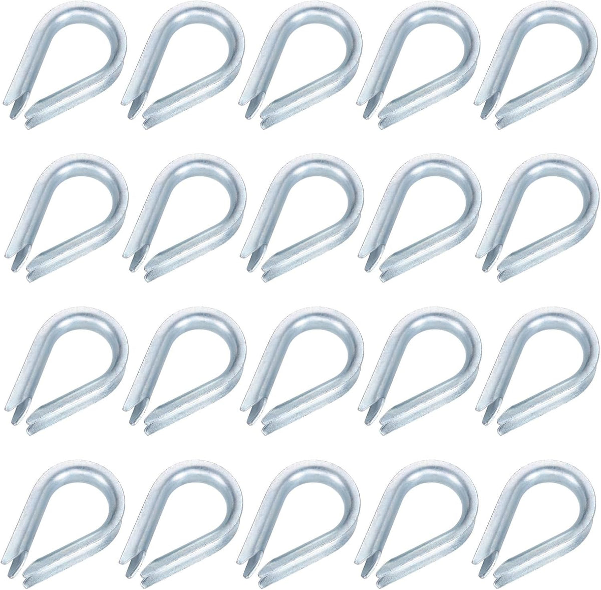 24Pcs Wire Rope Thimble, 3/8" M10 Carbon Steel Thimble for 3/8" Diameter Wire Rope, Marine Rigging, Boat, Fishing, Construction, Industrial Applications