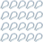 24Pcs Wire Rope Thimble, 3/8" M10 Carbon Steel Thimble for 3/8" Diameter Wire Rope, Marine Rigging, Boat, Fishing, Construction, Industrial Applications