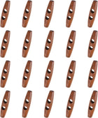 50 Pcs Wood Sewing Toggle Buttons, 50mm/1.97" 2 Holes Olive Shape Wood Sewing Horn Toggle Buttons for DIY Coat Clothing Accessories Clothes Decorative, Mahogany Color