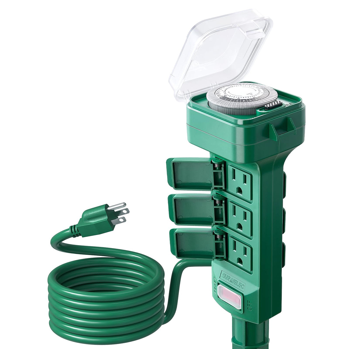 LinkMejor Außenbereich Kraftständer Timer 24-Stunden Mechanische Timer Wasserdicht