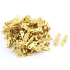 100 Pcs 6.3mm 24mm Male Brass Spade Crimp Terminals Wiring Connectors