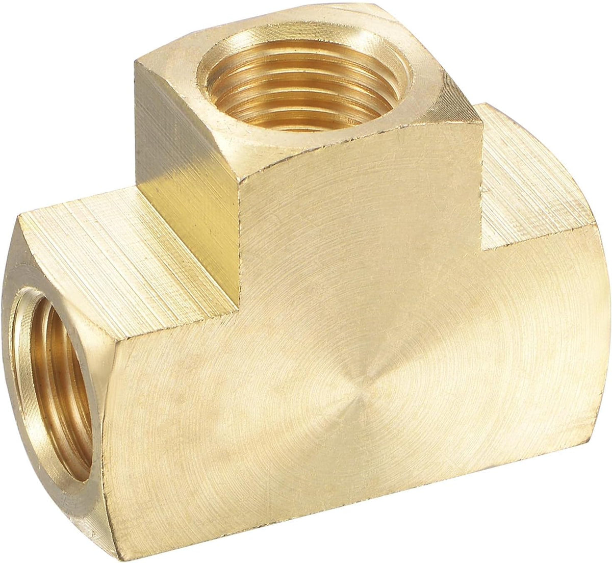 Brass Hose Fitting Tee 1/4 NPT Female Thread 3 Way Pipe Connector Adapter