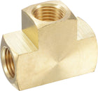 Brass Hose Fitting Tee 1/4 NPT Female Thread 3 Way Pipe Connector Adapter