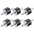 M8x23mm Rubber Mounts, 6pcs Anti Vibration Isolator Studs Shock Absorber Male for Air Compressors, Garage Motor, Diesel Engines, 30x20mm