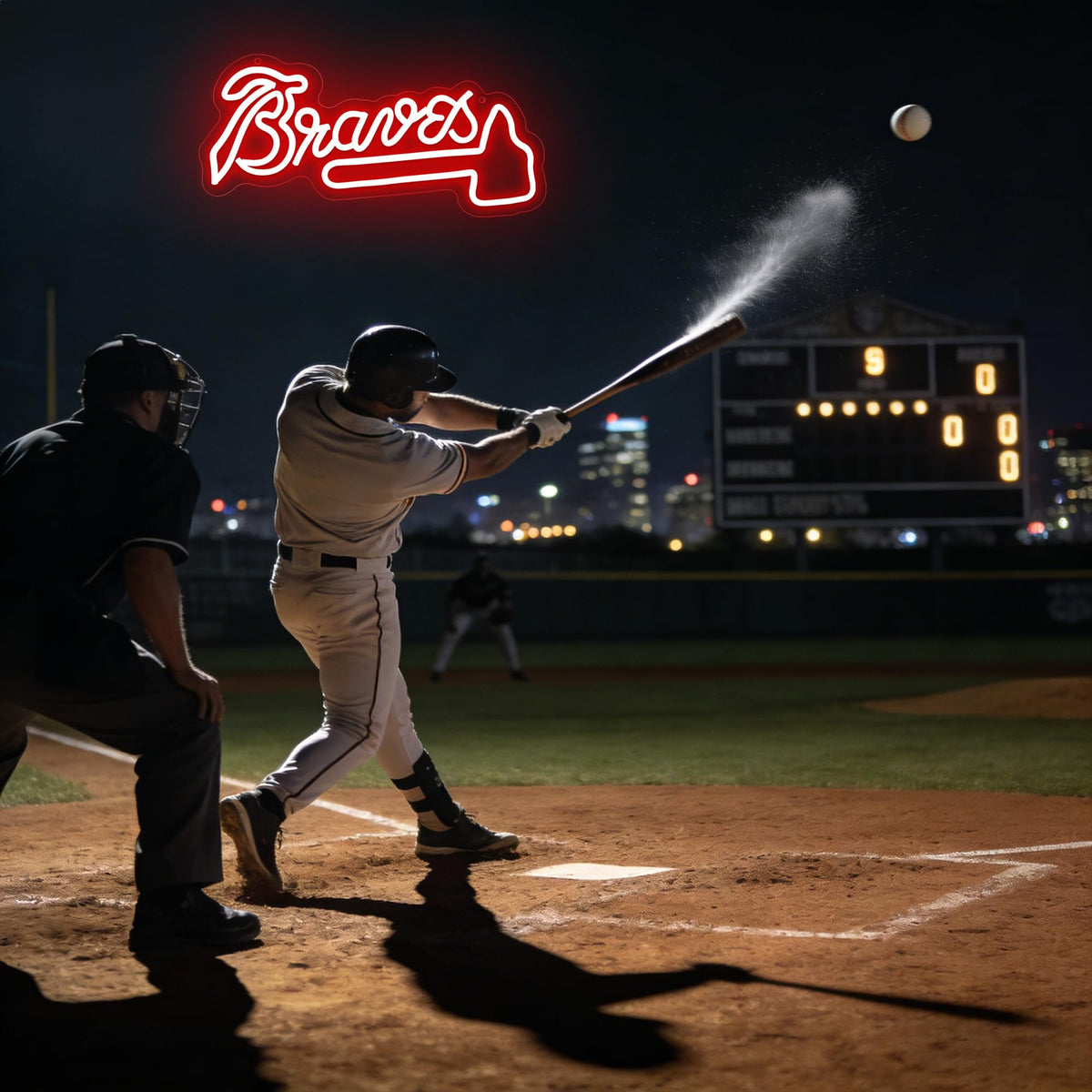 Baseball Neon Sign til Vægdekoration Baseball Hold Neon Lys til Mandskab