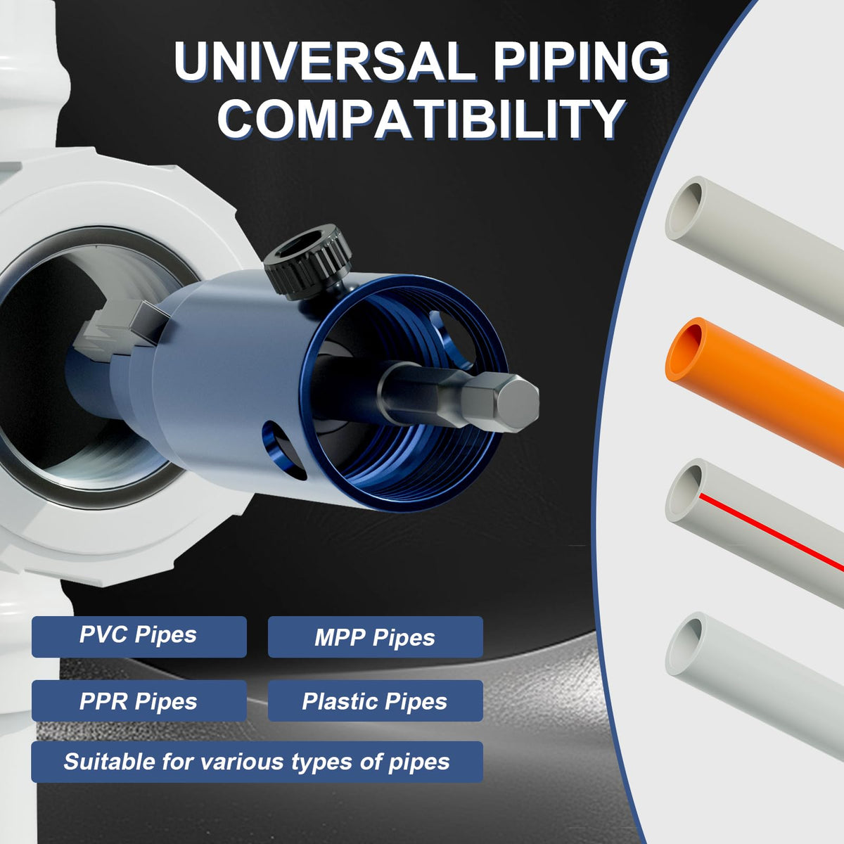 อุปกรณ์ขูดชิ้นส่วนที่แตกหักสำหรับเจาะไฟฟ้า ท่อขนาด 1/2" 3/4" และ 1"