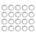 40Pcs 7/16 External Tooth Lock Washer, 304 Stainless Steel Multi-Tooth Star Washer Locking Fastener, Silver Tone
