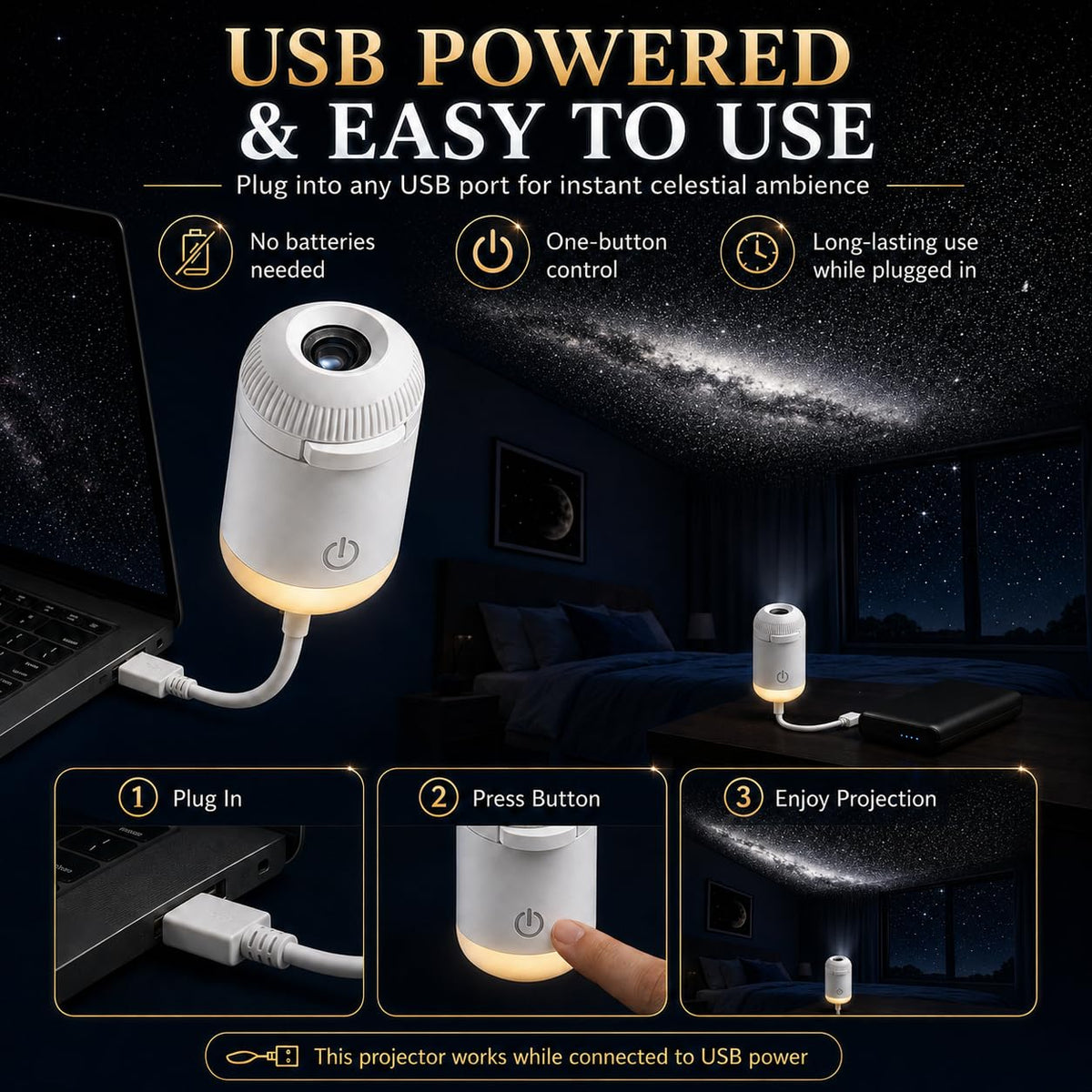 Projecteur de lumière de nuit Galaxy, projecteur de ciel étoilé pour chambre à coucher