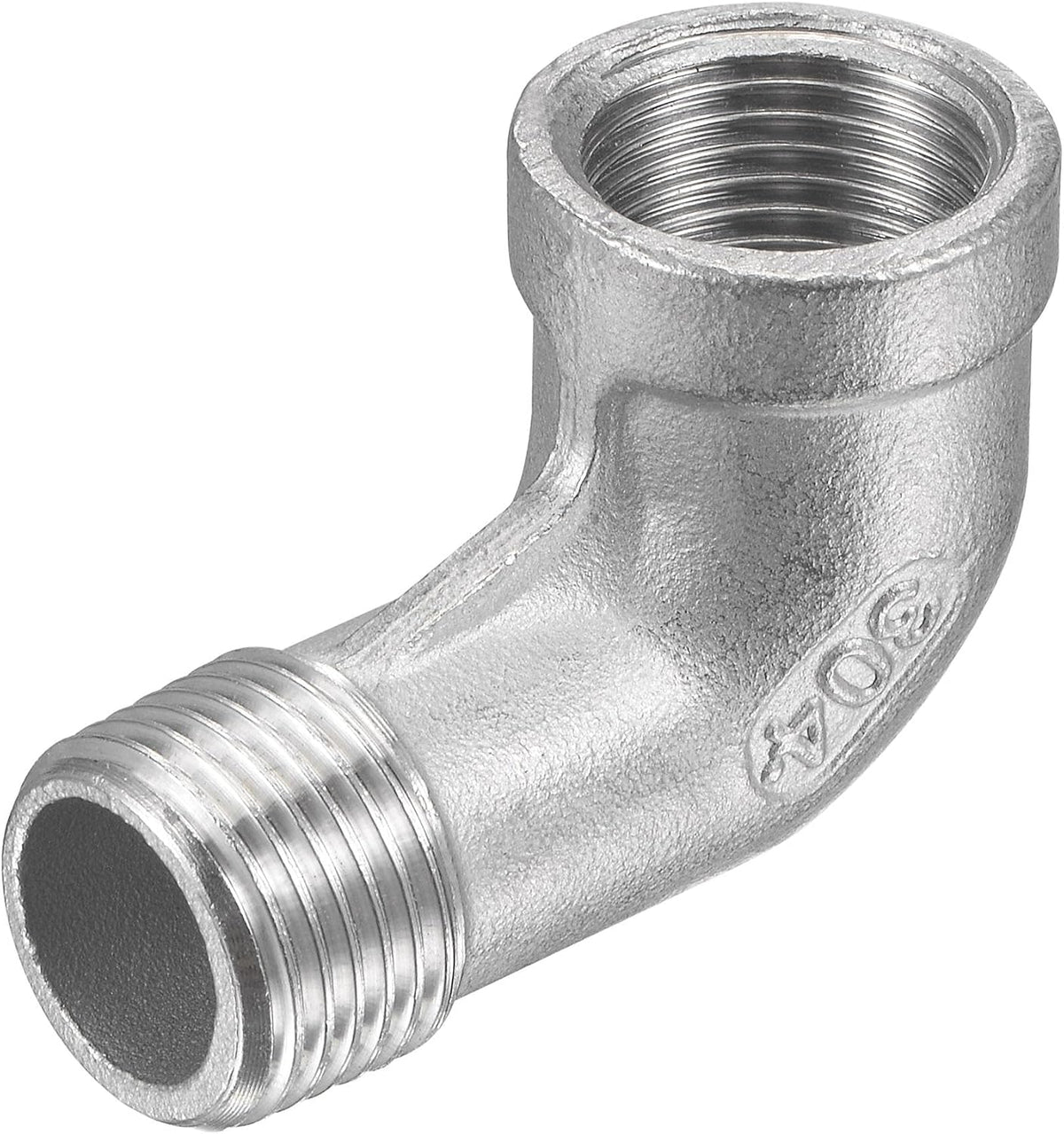Pipe Fitting Elbow 3/8 NPT Male to Female Thread Hose Connector Adapter, 304 Stainless Steel