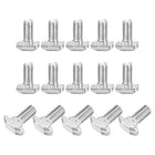 15Pcs T Slot Drop-in Bolt, M8 x 20mm T-Slot Bolts Carbon Steel T Shape Stud Sliding Screw Hammer Head T-Bolt for Standard 4040 Series Aluminum Profile