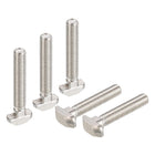 M8x45mm T Slot Drop-in Bolt, 15pcs Hammer Head T-Bolt T Shape Stud Sliding Screw for European Standard 40 Series Aluminum Profile