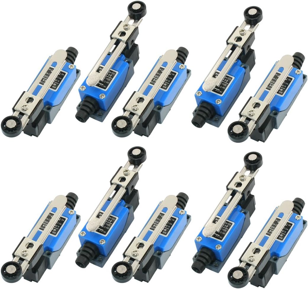 10 Pcs Adjustale Roller Lever Actuator Limit Switch ME-8108 for CNC Mill 3D Printer Door Switch