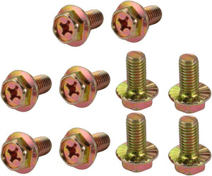 10stk M8x16mm Guldzinkoplægtet 4.8 Kvalitet Phillips Skruetrækker Skævt Flange Hex Hoved Bolte