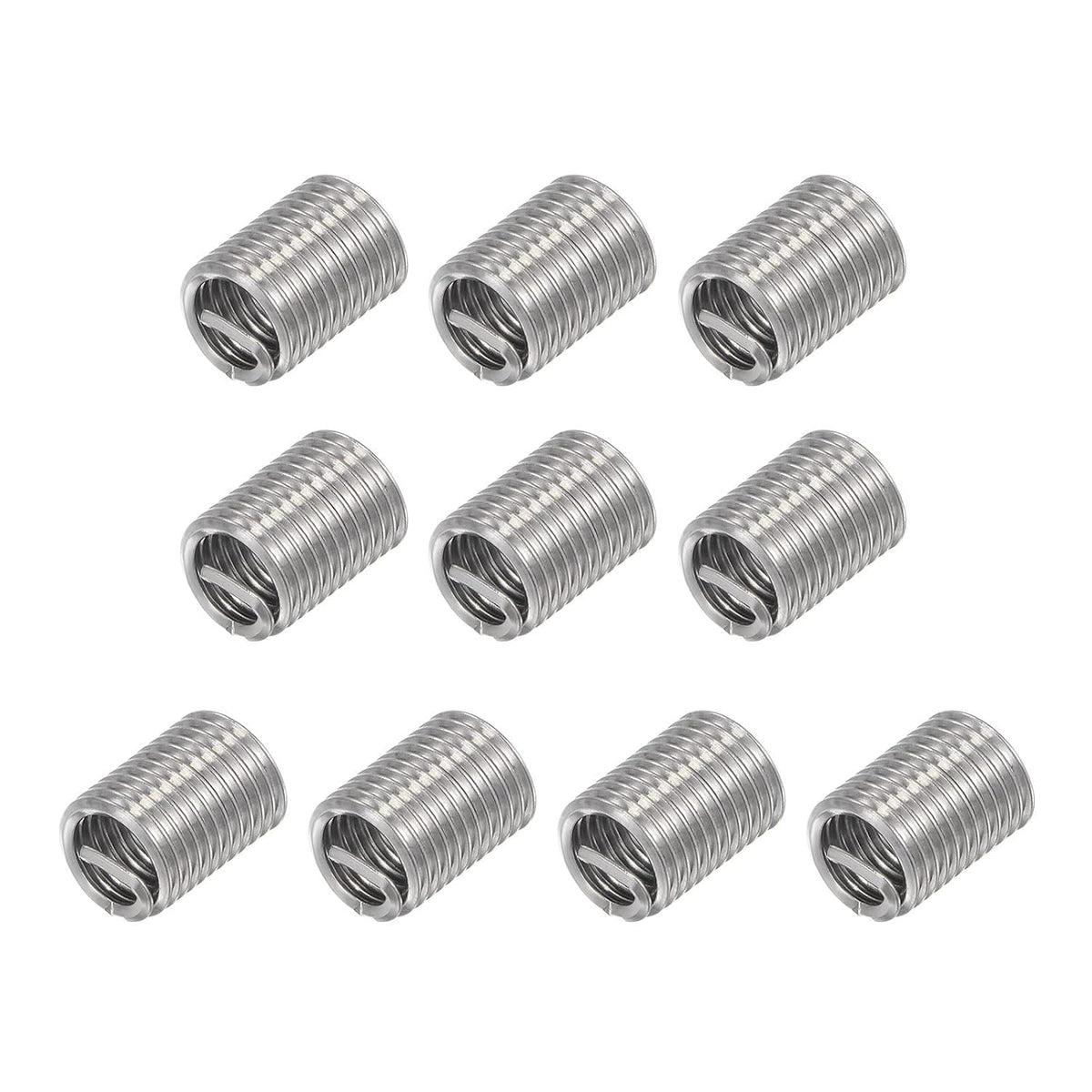 Wire Thread Inserts 10-32 UNF 2.5D 304 Stainless Steel Helical Type Coiled Wire Screw Repair Threaded Sleeve Steel Sheath 10pcs