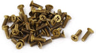 M3 x 10mm Brass Phillips Drive Bolts Countersunk Screws GB819 50 Pcs