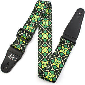 P&P Autorizat Faux Leather End National Style Reglabil Guitar Shoulder Strap Bass Belt