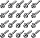 M2.5 x 16mm Stainless Steel Phillips Pan Head Machine Screws Bolts Combine with Spring Washer and Plain Washers 20pcs