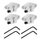 4pcs SHF8 Aluminum Linear Rod Rail Shaft Support for 8mm Diameter Shaft, Linear Motion Rail Guides Mounting Bracket for CNC Machine, 3D Printer, Automation Equipment, Silver Tone