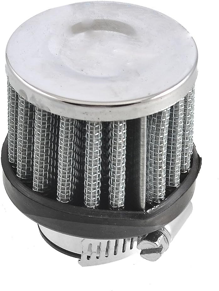 18mm-25mm Hose Clamp Conical Mesh Car Air Filter Silver Tone 25mm 1"