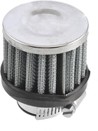 18mm-25mm Hose Clamp Conical Mesh Car Air Filter Silver Tone 25mm 1"