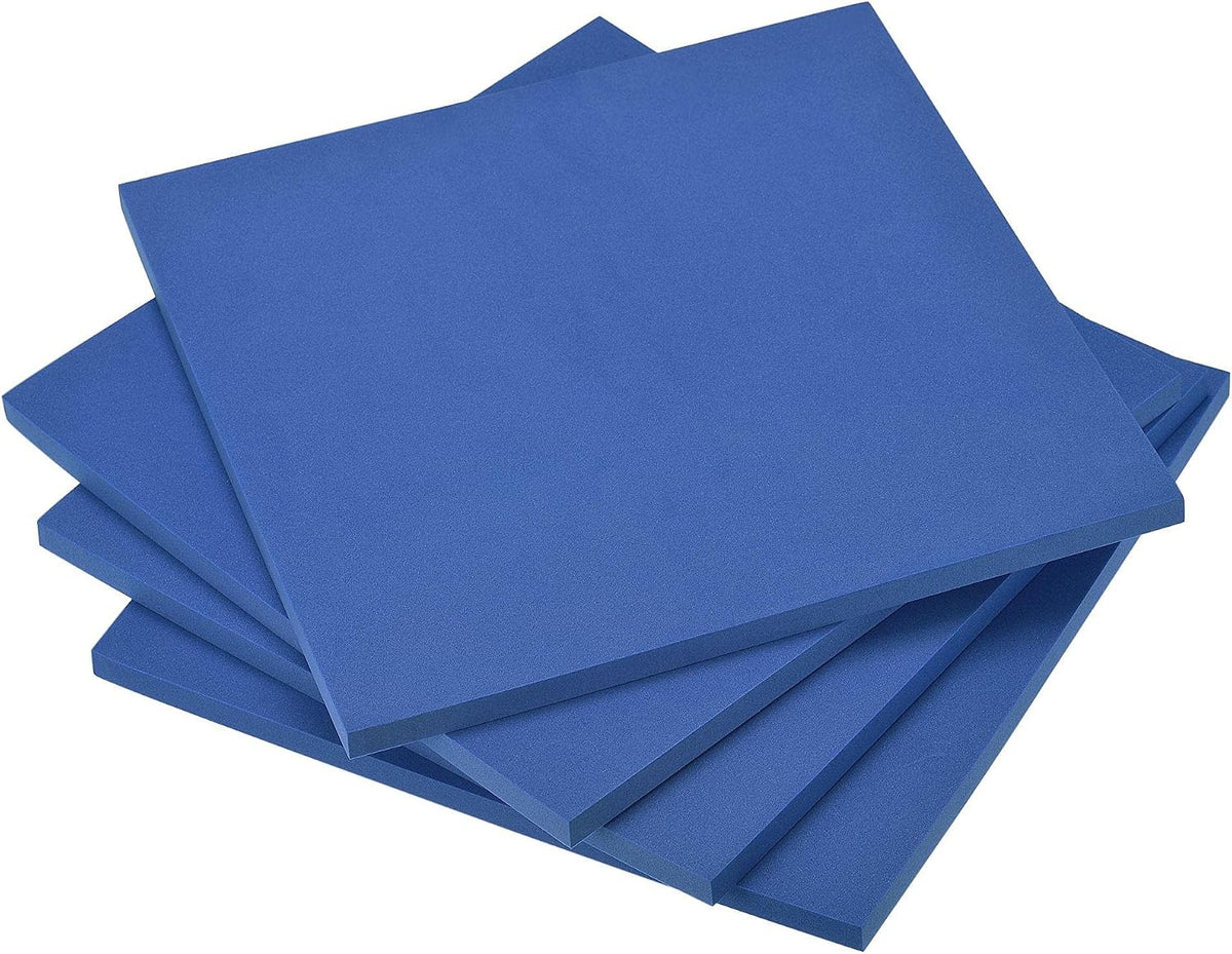 Blue EVA Foam Sheets 10 x 10 Inch 10mm Thickness for Crafts DIY Projects, 4 Pcs