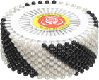 Sewing Pins 480pcs Round Pearl Head Dressmaking Corsage Pins Straight Pins for Wedding Sewing Decoration DIY Craft, Black and White