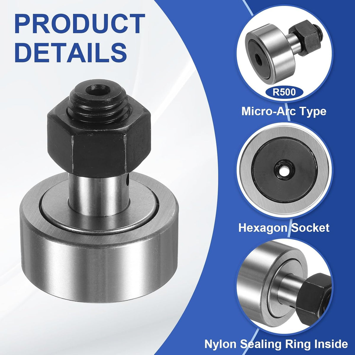 Peralatan Berat Beriklan CF20-1/KRV47 PPA Stud Peralatan Berat, Diameter R滚筒 47mm, Tipe Stud M20, (Soket Huruf J)