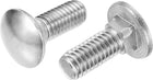 3/8-16x1" Carriage Bolt Round Head Square Neck 304 Stainless Steel 5pcs