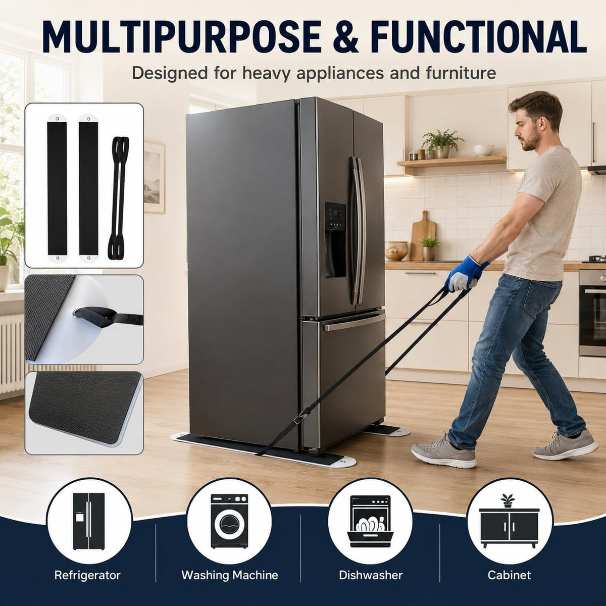 Piedini per mobili pesanti, 2-Pack 4ft Lungo
