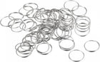 LinkMejor Double Loops Split Rings, 14mm Small Round Key Ring Parts for DIY Crafts Making, Silver Tone 200Pcs