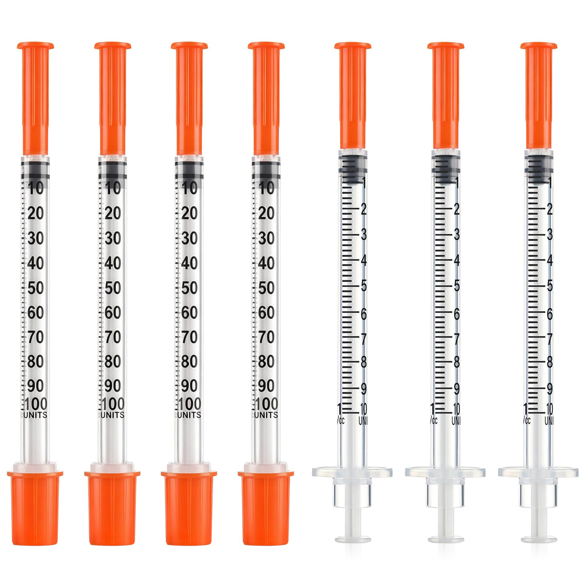 100 แพ็ค 1 มิลลิลิตร 30G x 5/16 นิ้ว (8mm), ล็อบ ทูลส์ แบบเชื่อมโยงแยกตัว