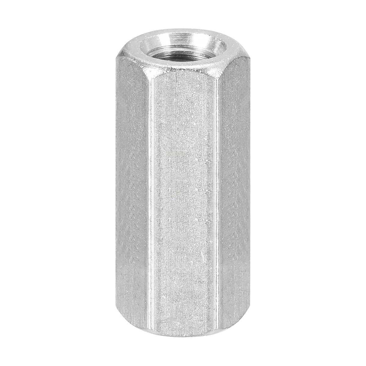 M12 x 1.75-Pitch 45mm Length Coupling Nuts, 1pcs 304 Stainless Steel Metric Hex Rod Coupling Nuts