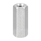 M12 x 1.75-Pitch 45mm Length Coupling Nuts, 1pcs 304 Stainless Steel Metric Hex Rod Coupling Nuts