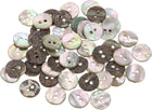 50 Pcs Natural Shell Buttons, 2 Hole Mother of Pearl Buttons 12.5mm Sewing Craft Button for Shirt Sewing DIY Crafts Decoration, Multicolor